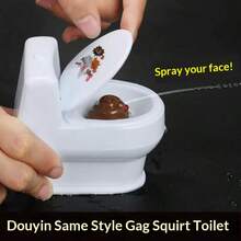 Water Spraying Toilet Prank Gag Gift For April Fools' Day, Birthday, Holiday, Perfect Gift, New Arrival, Best Seller, Hot Item - Multicolor - View 5