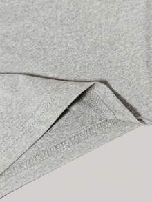 Solid Color Cropped T-Shirt, Y2K Spring/Summer Short-Sleeved Cropped Top, Women's. - 淺灰色 - 查看 5