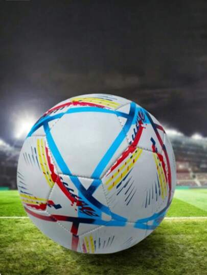 1pc Professional Grade #5 Soccer Ball, Featuring Vibrant Colors, Durable PVC Construction, Machine Stitched Panels, Suitable For Indoor/Outdoor Training, Inflatable, Great For Backyard, Park And Beach Games (No Heavy Equipment Needed), Outdoor Sports Gear, Durable Training Soccer Ball, Designed For Youth, Waterproof And Wear-Resistant, Adaptable To Various Terrains
