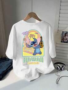 Disney  Women'S T-Shirt | Mickey Designs Short Sleeve Crew Neck Casual Top For Spring And Summer, Soft And Breathable Fabric For Themed Events And Everyday Wear - White - View 2