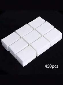450pcs/200pcs Nail Polish Remover Wipes, Lint-Free Paper Towels, Gel Cleansing Makeup Remover Tissues, Manicure Nail Care Tools - White - View 5