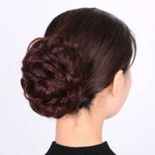 Natural Fluffy Bun Hair Claw, Scrunchie Bun Maker, Slouchy Hair Styling Tool, Thermal Resistant Hair Scrunchie HA2723 - Multicolor - View 8