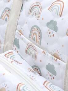 Set de 2 bolsas de pañales impermeables y de gran tamaño para viajes, con múltiples bolsillos - arcoíris - Ver 5