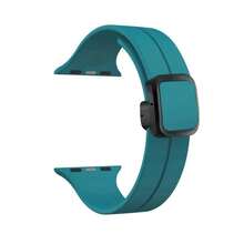 Magnetic Buckle Strap Compatible With Apple Watch Band Ultra 2 3 49mm 45 44 40 41 42mm-46mm Silicone Bracelet Ultra Series 10 7 6 3 8 9 Smart Watch Replacement Strap - Multicolor - View 24