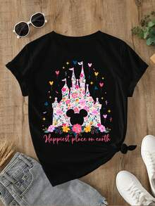Disney Women T-Shirts - 黑色 - 查看 3