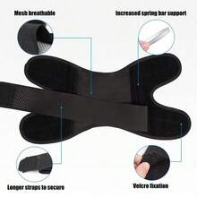 Spring-Supported Fixed Leg Guard, Suitable For Running, Walking, Ball Games And Other Sports, Can Be Worn Inside Comfortable And Elastic Knee Pads - Black - View 2