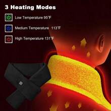 Unisex USB Heated Scarf, 100% Polyester Knit, 3 Heat Settings, Washable, Portable Electric Neck Warmer For Winter, Suitable For All Seasons (Power Bank Not Included) - Multicolor - View 6