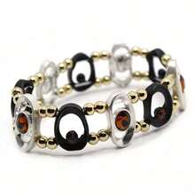 Minimalist Geometric Crystal Bracelet, Fashion Chic Style - White - View 2