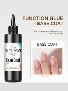 XEIJAYI Esmalte de uñas de gel de 100ml con capa superior de vidrio de larga duración, capa base de goma resistente, fortalecedor de uñas LED UV, gel floreciente, pegamento para puntas de uñas y suavizante de cutículas - Multicolor - Ver 3