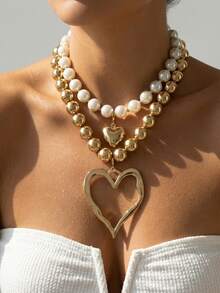 Bộ 4 mặt dây chuyền hình bóng bay và trái tim bằng kim loại, thích hợp cho nữ giới đeo hàng ngày, hẹn hò, đi mua sắm, hoặc làm quà tặng bất ngờ lãng mạn. - Trái tim tình yêu nhiều màu sắc - Xem 5