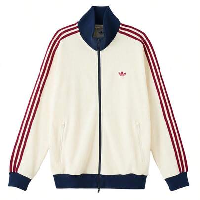 Adidas Men's Jacket/Outerwear TRACK TOP M Waffle Texture Knit Jacket 2026 Spring/Autumn Comfortable Everyday Casual Jacket Outerwear KY5769