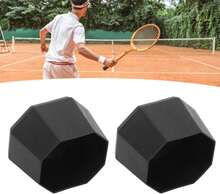 2Pcs Tennis Racket Butt , Tennis Racket Silicone End Cover Racket Handle End For Racquetball Racket Black - White - View 6