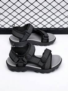 1 Pair Children's Casual Sandals, Breathable Mesh Upper, Non-Slip Sole, Suitable For Daily Wear, Beach Vacation, Fashion Versatile Beach Sandals - Multicolor - View 1