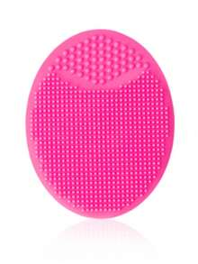 5/2pcs New Oval Silicone Facial Cleansing Brush With Suction Cup - Solid Color - View 5