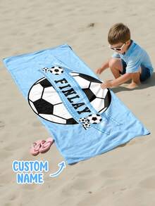 A Personalized Children's Beach Towel, A Perfect Summer Birthday Gift, Suitable For All Kinds Of Summer Occasions. Customize Beach Towels And Accessories For The Beach, Pool, Travel, Camping, Yoga, And More. - Multicolor - View 8