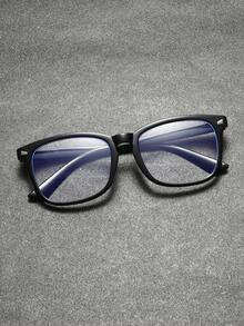 1副男女通用圆形镜框Y2K未来主义透明镜片眼镜 - 無色 - 查看 4