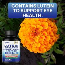 Suplemento de luteína y zeaxantina 8000 mg, vitaminas protectoras de los ojos para adultos, suplementos para la salud ocular, apoya la salud de la visión - 60 cápsulas - Ver 4