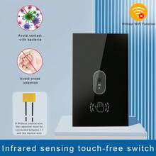 Interruptor inteligente con sensor de infrarrojos - Opciones con y sin WiFi, panel de vidrio templado, control con un gesto de la mano, compatible con Alexa/Smart Home/Tuya, control remoto y programación a través de la aplicación, apto para LED/incandescente de hasta 400W, no requiere cable neutro, material ignífugo de PC - Multicolor - Ver 15