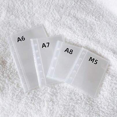 10pcs Transparent Refill Pages, Suitable For M5/A7/A6/A8 Size, Great For Pocket Albums, Photo Storage, Planners, Card Collections, Student Supplies, Office Supplies, Classroom Supplies, Studio Supplies, And Back To School Season.