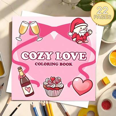 Giấc Mơ Rượu Sâm Panic & Bánh Cupcake: Sách Tô Màu Tình Yêu Ấm Áp (Phiên bản Nâng Cấp 22 Trang Giấy Dày), Sách Tô Màu được Thiết Kế Đặc Biệt Dành Cho Phụ Nữ, với Màu Sắc Tươi Sáng, Giúp Giảm Căng Thẳng, Thích Hợp Dùng Với Bút Màu, Dành Cho Thanh Thiếu Niên, Mang Đến Những Yếu Tố Kỳ Ảo Và Ma Quái. Lý tưởng cho Ngày Valentine, Sinh Nhật và các Lễ Hội khác. Đây là Món Quà Tuyệt Vời Cho Halloween, Mùa tựu Trường, Dành Cho Người Lớn, Giáng Sinh, Dùng Cho Đồ Dùng Nghệ Thuật và Thủ Công, Giải Trí Tự Làm và Vẽ Vẽ Lảm.