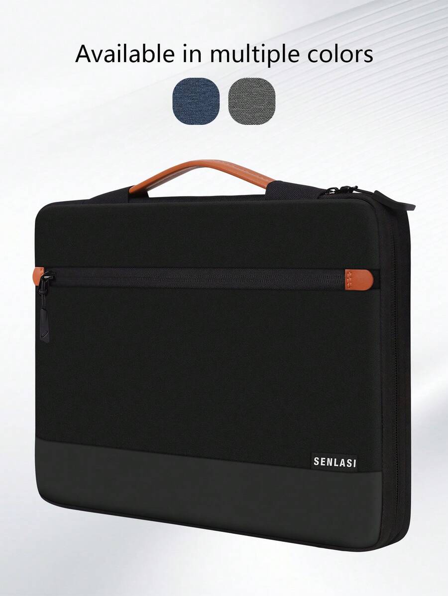SENLASI 适用于 MacBook Air 13/15 M1/M2（2012-2023 年款）、MacBook Pro 13/14/15/16（2010-2022 年款）、14-15.6 英寸 Chromebook 和 Surface 笔记本电脑的 13-15.6 英寸笔记本电脑包，带提手，黑色、蓝色、灰色可选。