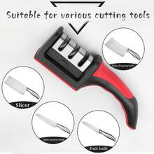1pc Multi-Function 3-Stage Manual Knife Sharpener, Tungsten Steel Kitchen Knife Sharpening Tool - Multicolor - View 7
