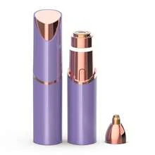 二合一女士面部毛发修剪器和眉毛修剪器，便携式电动面部脱毛器，男女通用，适用于面部绒毛、唇部、下巴、腋下、身体等部位，180mAh电池容量 - 紫色 - 查看 10