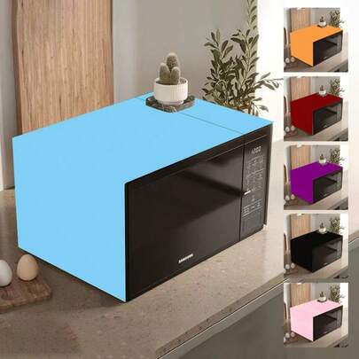 1 st pigmenterat dammskydd för mikrovågsugn tillverkat av vävt linne för heminredning, dammtätt och förhindrar fläckar och damm