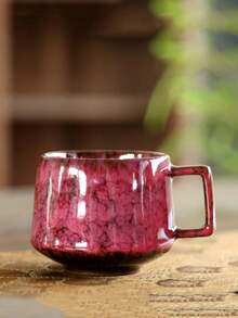 1pc 200ml Creative Ceramic Mug With Unique Reactive Glaze, Suitable For Breakfast, Water, Juice, Couples, Luxury Coffee, Latte Art, Beverage - Multicolor - View 16