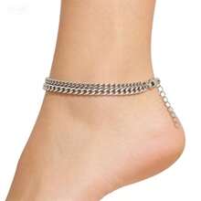 Minimalist Silver Anklet, Suitable For Beach, Vacation And Summer Outfits - Yellow Gold - View 10