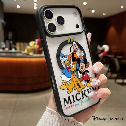 Miniso Disney Mickey Mouse Phone Case MICKEY And Friends Group-Themed Design Classic & Playful Disney Accessory For IPhone 17/17 Pro/17 Pro Max/17 Air/16/15/14/13/12/11/X Series Iphone 17 Pro Max Case Iphone 17 Pro Case Iphone 17 Case Stocking Stuffers The Girlfriend The Chosen Early Fall Fashion