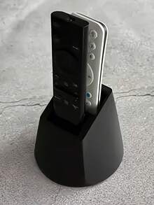 Dual Slot Remote Control Holder, Can Accommodate 2 Remotes, Minimalist Black And White Design, Suitable For TV, AC, Lighting Remotes And Office Supplies, Practical Desktop Organizer Stand - Multicolor - View 6