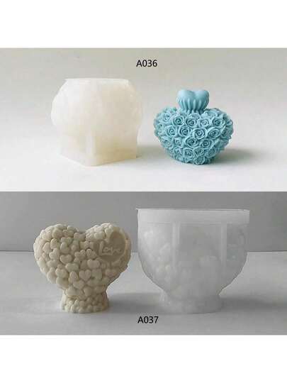 心形蜡烛 DIY 手工蜡香膏多功能硅胶模具