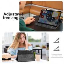 Funda para Xiaomi Redmi Pad 2 Pro 12.1" 2025 Cuero de PU Case con función de Soporte con Ranura para Tarjetas con portalápices Carcasa para Redmi Pad 2 Pro Negro - PgyNegro - Ver 4