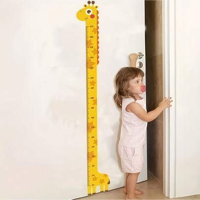 1 miếng dán tường hình hươu cao cổ để đo chiều cao - Dùng trang trí phòng ngủ trẻ em, tường nhà, decal dán tường PVC tự dính, có thể tháo rời, giúp theo dõi chính xác sự phát triển của bé, thước đo hình hoạt hình có thể tháo rời, thích hợp để trang trí phòng và nhà cửa, tiệc tùng, trang trí gia đình, làm quà tặng.
