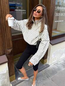 2026新款波点短款女式外套，优雅高街长袖春季外套，适合办公及休闲度假穿着。 - 彩色 - 查看 3