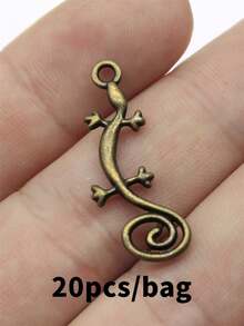 20pcs 29x11mm Gecko Charms Pendant For DIY Jewelry Making Necklace Keychain Phone Chain Bracelet Making Accessories Handmade Craft Making Findings - Lizard - View 14