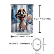 Rèm tắm PEVA kèm 12 móc, không cần khoan, rèm ngăn phòng tắm. - A - Xem 5