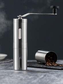 Stainless Steel Manual Coffee Grinder, Portable Hand Crank Coffee Bean Mill, Small Household Coffee Powder Maker - Silver - View 6