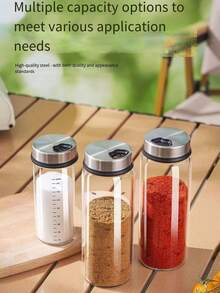 Hũ đựng gia vị bằng thủy tinh borosilicate cao cấp, hộp đựng gia vị nướng BBQ bằng thủy tinh, chai đựng gia vị, lọ rắc muối gia dụng, bình rắc bột, hũ đựng gia vị nhà bếp. - Nhiều màu - Xem 11