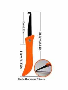 1pc Ceramic Tile Cleaning Hook Knife Heavy-Duty Metal Removal Tool - A Durable, Lightweight, And Foldable Garden Weeder For Pathways And Lawns - View 4