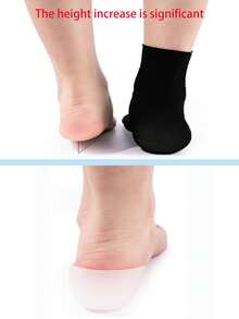 Detachable Invisible Height Increasing Insole Combination, Heel Pad, Half Pad, Transparent Shock Absorption, Non-Yellowing, Durable Shoe Lift - White - View 10