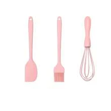 3件套耐热硅胶烘焙套装，包括刮刀、涂油刷、手动打蛋器，适合家庭烘焙 - 查看 13