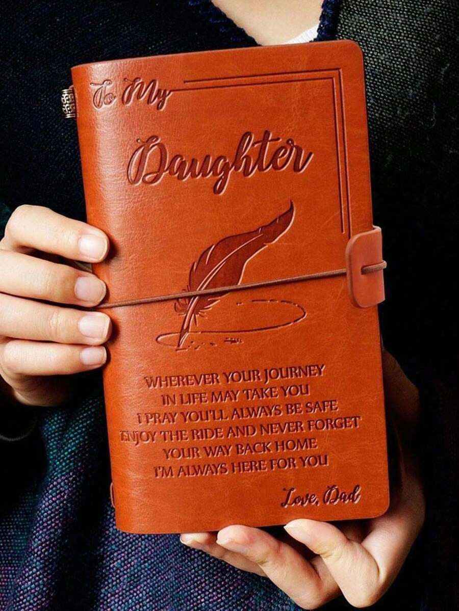 High-Quality Cartoon Notebook, PU Leather Travel Journal, Letter Combination, Gift For Women & Men, Refillable Notepad - Multiple Styles - View 1