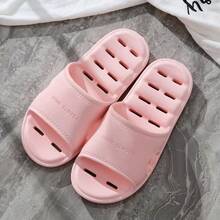 Quick-Dry Breathable Bathroom Slippers, Non-Slip Soft-Sole Indoor Sandals, Unisex Hollow-Out Slides - Pink - View 8