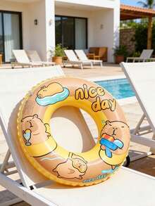 1 chiếc phao bơi hình hà mã bơm hơi, phao bơi hai lớp dày dặn, bơm nhanh, có tay cầm, phao cứu sinh đeo dưới cánh tay, phao bơi kiểu INS cổ điển, vật dụng cần thiết cho mùa hè, đồ dùng đi biển, phao bơi hồ bơi. - thông thường - Xem 9