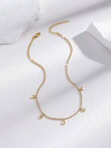 1件装奢华优雅水滴吊坠项链，适合日常佩戴、生日、派对、毕业典礼、婚礼等场合。 - 彩色 - 查看 2