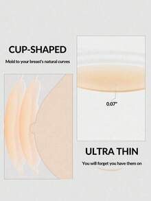 12pcs Reusable Silicone Breast Petals, Invisible Bra Lift Nipple Cover Pasties For Women - Multicolor - View 5