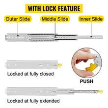 Camper Garage Slider 12 Inch Lock With Heavy Duty 12" Drawer Runners Slides - Multicolor - View 5