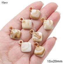 10pcs Cute Dolphin Butterfly Dragonfly Acrylic Pendant DIY Handmade Earrings Bracelet Hanging Accessories - Multicolor - View 13